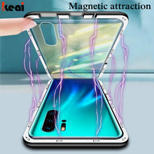 Load image into Gallery viewer, Magnetic Adsorption Case For Huawei P30 P20 Lite Shockproof Cover For Mate 20 10 Lite P smart 2019 Tempered Glass Back Case Bag

