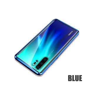 Magnetic Adsorption Case For Huawei P30 P20 Lite Shockproof Cover For Mate 20 10 Lite P smart 2019 Tempered Glass Back Case Bag