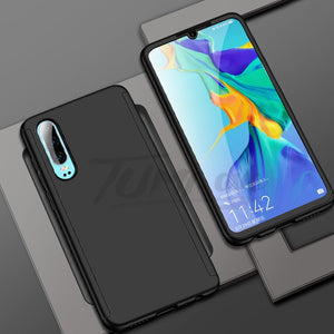 360 Full Protective Phone Case for Huawei Y5 Y6 Y7 Y9 Prime 2019 P Smart Pluz Z P30 P20 Lite Pro Nova 2i 3 3i 4 Cover with Glass