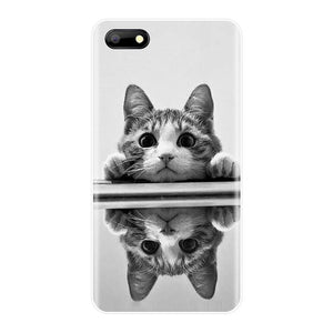 Phone Case For BQ Strike 5020 Soft Silicone TPU Cute Cat Painted Back Cover For BQS 5020 Strike  Case
