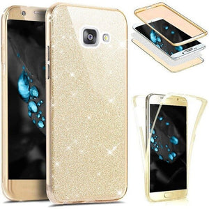 360 Full Protection Glitter Silicone Case for Coque Samsung Galaxy A3 A5 A7 2017 A6 A8 Plus 2018 S6 S7 S8 S9 Note 9 8 S10 Funda