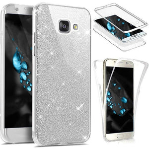 360 Full Protection Glitter Silicone Case for Coque Samsung Galaxy A3 A5 A7 2017 A6 A8 Plus 2018 S6 S7 S8 S9 Note 9 8 S10 Funda