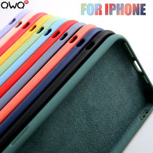 Load image into Gallery viewer, Original Liquid Silicone Luxury Case For Apple iPhone 11 Pro Max 7 8 6 6S Plus XR X XS MAX 5 5S SE Back Cover Shockproof Case
