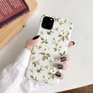 Kowkaka Cute Cartoon Daisy Phone Case For iPhone 11 Pro X XR XS Max 6 6s 7 8 Plus SE 2020 Soft Flower Love Heart Fundas Cover