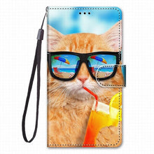 Load image into Gallery viewer, For Case Samsung Galaxy J6 Plus 2018 J530 J510 J5 2017 2016 Leather Phone Cover Animal Floral Lovely Girl Boy Magnetic Capa O08F
