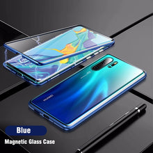 Load image into Gallery viewer, Magnetic Absorption Metal Flip Phone Case for Huawei P30 P30Pro P30Lite Cover Double Sided Tempered Glass HuaweiP30 Pro Lite Bag

