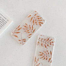Load image into Gallery viewer, Luxury Glitter Transparent Case For iPhone 8 7 Plus X XS Max XR 11 Pro Max Gold Leaf  Clear Back Cover Soft Fundas Coque
