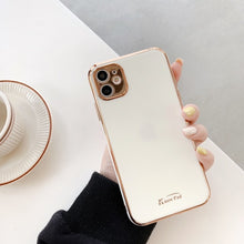 Load image into Gallery viewer, Luxury Gold Plated Electroplated Case for iPhone 11 Pro Max 8 Plus 7 xr xs x Silicone Camera Lens Protection 11 TPU Cover Cases
