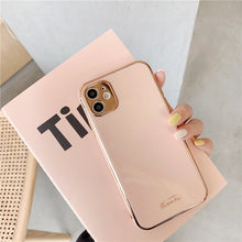 Load image into Gallery viewer, Luxury Gold Plated Electroplated Case for iPhone 11 Pro Max 8 Plus 7 xr xs x Silicone Camera Lens Protection 11 TPU Cover Cases
