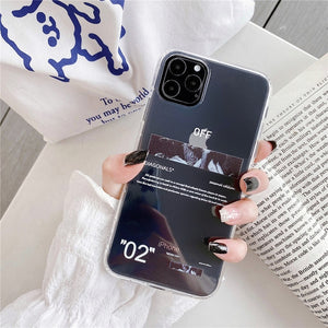 Fashion Tides brand sneakers Phone Case For iPhone 11 Pro X XR XS MAX 7 8 6 Plus Simple label letter Clear Silicone Cover Coque