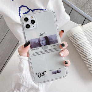 Fashion Tides brand sneakers Phone Case For iPhone 11 Pro X XR XS MAX 7 8 6 Plus Simple label letter Clear Silicone Cover Coque