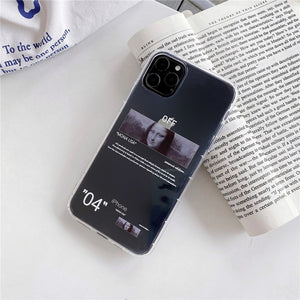 Fashion Tides brand sneakers Phone Case For iPhone 11 Pro X XR XS MAX 7 8 6 Plus Simple label letter Clear Silicone Cover Coque