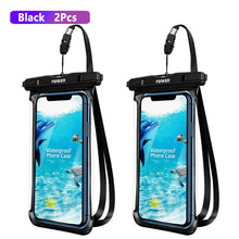 Load image into Gallery viewer, FONKEN Full View Waterproof Case for Phone Underwater Snow Rainforest Transparent Dry Bag Swimming Pouch Big Mobile Phone Covers
