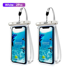 Load image into Gallery viewer, FONKEN Full View Waterproof Case for Phone Underwater Snow Rainforest Transparent Dry Bag Swimming Pouch Big Mobile Phone Covers
