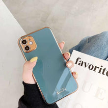 Load image into Gallery viewer, Luxury Gold Plated Electroplated Case for iPhone 11 Pro Max 8 Plus 7 xr xs x Silicone Camera Lens Protection 11 TPU Cover Cases
