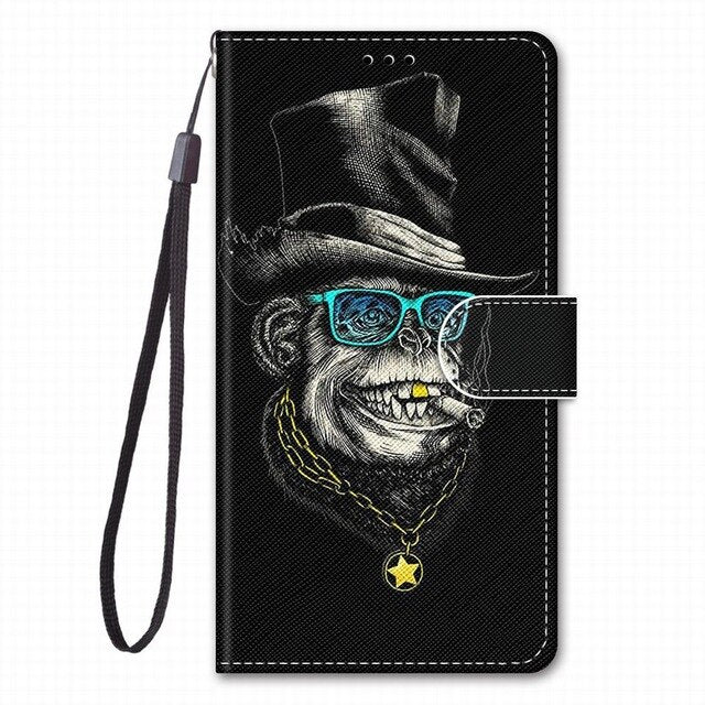 For Case ZTE Blade A510 A530 A610 A6 V9 PU Leather Phone Cover Animal Floral Tower Lovely Girls Boys Box Capa Mountain Sky O08F