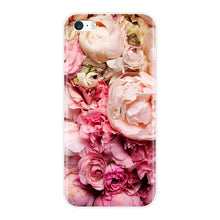 Load image into Gallery viewer, Phone Case  For iPhone SE 5S 5 S 5C Soft Silicone TPU Ultra Thin Cute Flower Floral Back Cover For iPhone 4S 4 S  Case
