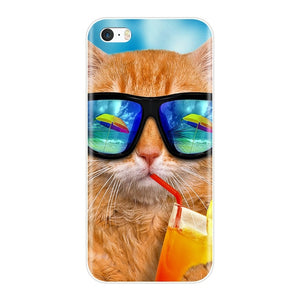 Phone Case  For iPhone SE 5S 5 S 5C Soft Silicone TPU Ultra Thin Cute Flower Floral Back Cover For iPhone 4S 4 S  Case