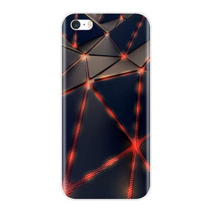 Phone Case  For iPhone SE 5S 5 S 5C Soft Silicone TPU Ultra Thin Cute Flower Floral Back Cover For iPhone 4S 4 S  Case