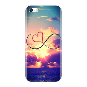 Phone Case  For iPhone SE 5S 5 S 5C Soft Silicone TPU Ultra Thin Cute Flower Floral Back Cover For iPhone 4S 4 S  Case