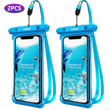 Load image into Gallery viewer, FONKEN Full View Waterproof Case for Phone Underwater Snow Rainforest Transparent Dry Bag Swimming Pouch Big Mobile Phone Covers

