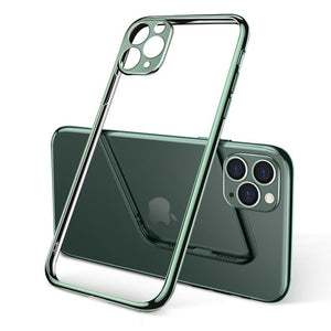 For iPhone SE 2020 Case Luxury Plating Soft Clear Slim Phone Cover For iPhone 7 8 Plus X XS Max XR 11 Pro Max Case Coque Fundas