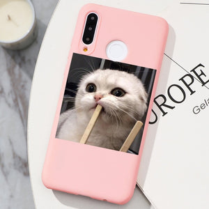 Lovely Cats Dog Case For Huawei P40 P30 P20 Mate 30 20 10 Lite Pro P Smart 2019 Cover nova 3 3i 4 5 5i 6 SE Pro Phone Bag Soft