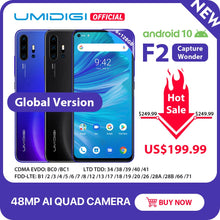 Load image into Gallery viewer, IN STOCK UMIDIGI F2 Android 10 Global Version 6.53&quot;FHD+6GB 128GB 48MP AI Quad Camera 32MP Selfie Helio P70 Cellphone 5150mAh NFC
