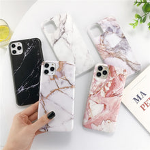 Load image into Gallery viewer, Moskado Marble Stone Texture Phone Case For iPhone 11 Pro Max X XR XS 7 8 6 6s Plus Colorful Soft IMD Silicone Back Cover Capa
