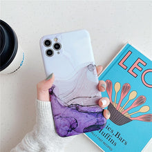 Load image into Gallery viewer, Ottwn Fashion Matte Marble Texture Stone Phone Case For iPhone 11 11Pro Max X XR XS Max 7 8 Plus Soft IMD Silicone Back Cover
