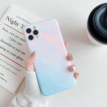 Load image into Gallery viewer, Ottwn Fashion Matte Marble Texture Stone Phone Case For iPhone 11 11Pro Max X XR XS Max 7 8 Plus Soft IMD Silicone Back Cover
