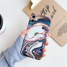 Load image into Gallery viewer, Ottwn Fashion Matte Marble Texture Stone Phone Case For iPhone 11 11Pro Max X XR XS Max 7 8 Plus Soft IMD Silicone Back Cover
