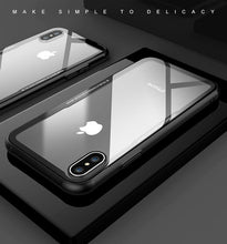 Load image into Gallery viewer, Tempered Glass Case For iPhone 7 8 6 6s Plus High Quality Clear Soft Silicone Glass Cover For iPhone 11 Pro X XR XS Max SE Cases
