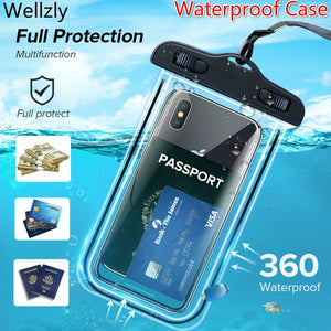 IP68 Universal Waterproof Phone Case Water proof Bag Mobile Phone Pouch PV Cover for iPhone 11 Pro Xs Max XR X 8 7 Galaxy S10