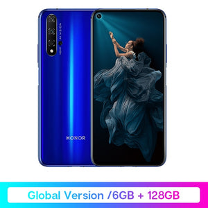 In Stock Global Version Honor 20 Smartphone 6G128G Kirin 980 Octa Core 6.26''48MP Four Cam Cellphone Google Play SuperCharge NFC