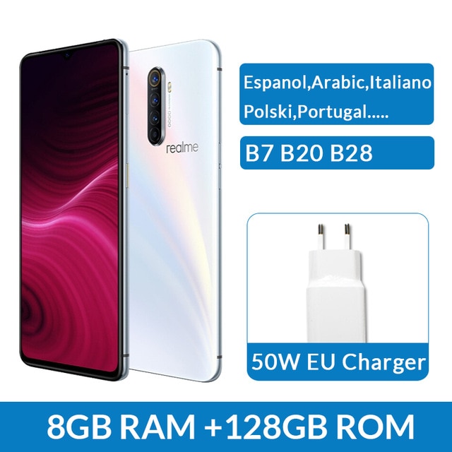 Global Version realme X2 Pro X 2 8GB 128GB  Moblie Phone Snapdragon 855 Plus 64MP Quad Camera NFC Cellphone 50W Fast Charger