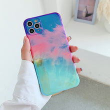 Load image into Gallery viewer, LOVECOM Retro Starry Sky Blu-ray Phone Case For iPhone 11 Pro Max XR XS Max 7 8 Plus X Full Body Soft IMD Glitter Back Cover
