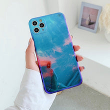 Load image into Gallery viewer, LOVECOM Retro Starry Sky Blu-ray Phone Case For iPhone 11 Pro Max XR XS Max 7 8 Plus X Full Body Soft IMD Glitter Back Cover
