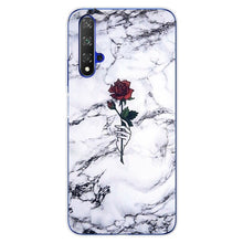 Load image into Gallery viewer, For Huawei Nova5T Case Huawei Nova 5T Case marble flower Silicone Soft Clear Cover Phone Case For Huawei Nova 5T 5 T Nova5T Case
