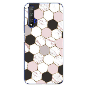 For Huawei Nova5T Case Huawei Nova 5T Case marble flower Silicone Soft Clear Cover Phone Case For Huawei Nova 5T 5 T Nova5T Case