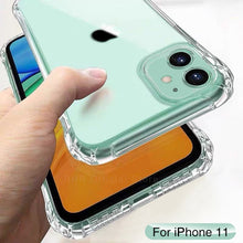Load image into Gallery viewer, Transparent Shockproof Silicone Case For iPhone 11 pro x xs max xr 6 6S 7 8 Plus SE 2020 11 Case 360 Silicone Case Protect Cover
