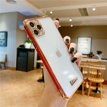 Load image into Gallery viewer, Luxury Gold Plated Electroplated Case for iPhone 11 Pro Max 8 Plus 7 xr xs x Silicone Camera Lens Protection 11 TPU Cover Cases
