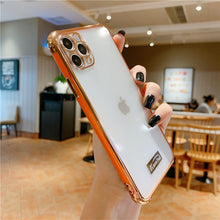 Load image into Gallery viewer, Luxury Gold Plated Electroplated Case for iPhone 11 Pro Max 8 Plus 7 xr xs x Silicone Camera Lens Protection 11 TPU Cover Cases
