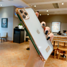 Load image into Gallery viewer, Luxury Gold Plated Electroplated Case for iPhone 11 Pro Max 8 Plus 7 xr xs x Silicone Camera Lens Protection 11 TPU Cover Cases
