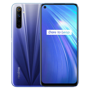 Global Version Realme 6 Mobile Phone 8GB RAM 128GB ROM 30W Flash Charge 64MP Camera 4300mAh Cellphone 90Hz Display Helio G90T