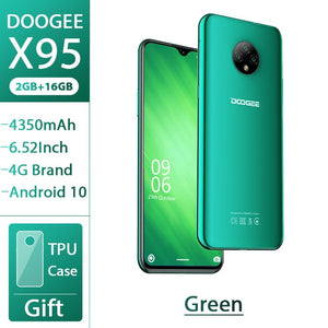 DOOGEE X95 Mobile Phone Android 10 OS 4G-LTE Cellphones 6.52“ MTK6737 16GB ROM Dual SIM 13MP Triple Camera 4350mAh SmartPhones