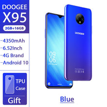 Load image into Gallery viewer, DOOGEE X95 Mobile Phone Android 10 OS 4G-LTE Cellphones 6.52“ MTK6737 16GB ROM Dual SIM 13MP Triple Camera 4350mAh SmartPhones
