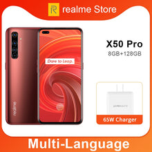 Load image into Gallery viewer, realme X50 Pro X50 5G 8GB 128GB 5.44 90Hz SuperAmoled Screen Moblie Phone Snapdragon 865 Cellphone 65W Superdart Charge
