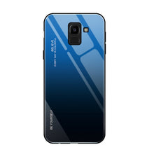 Load image into Gallery viewer, Tempered Glass Case For Samsung Galaxy J4 J6 Plus J8 2018 A6 A8 Plus A7 2018 A5 2017 Luxury Phone Cover Bags Anti-scratch Cases
