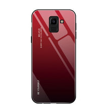 Load image into Gallery viewer, Tempered Glass Case For Samsung Galaxy J4 J6 Plus J8 2018 A6 A8 Plus A7 2018 A5 2017 Luxury Phone Cover Bags Anti-scratch Cases
